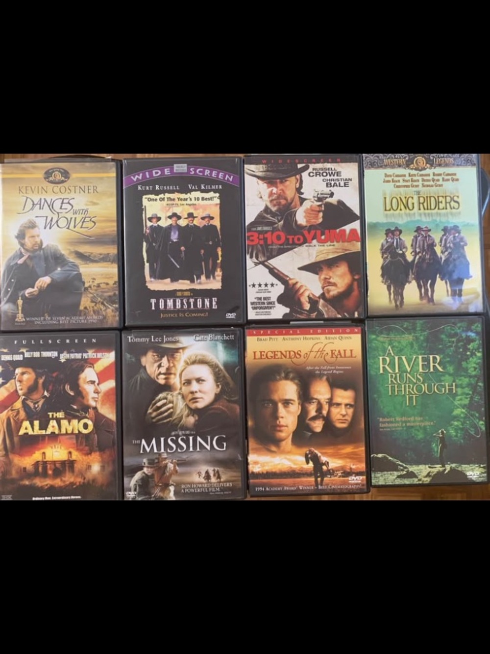 8 Assorted Western Movie DVD Lot - Westerns & Dramas